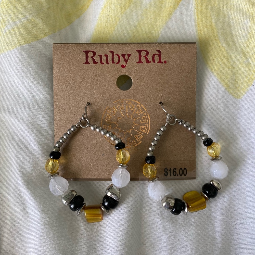 Ruby rd. Earrings. Never worn. Price on the bottom.